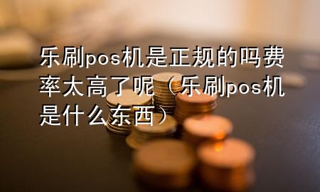 乐刷pos机是正规的吗费率太高了呢（乐刷pos机是什么东西）